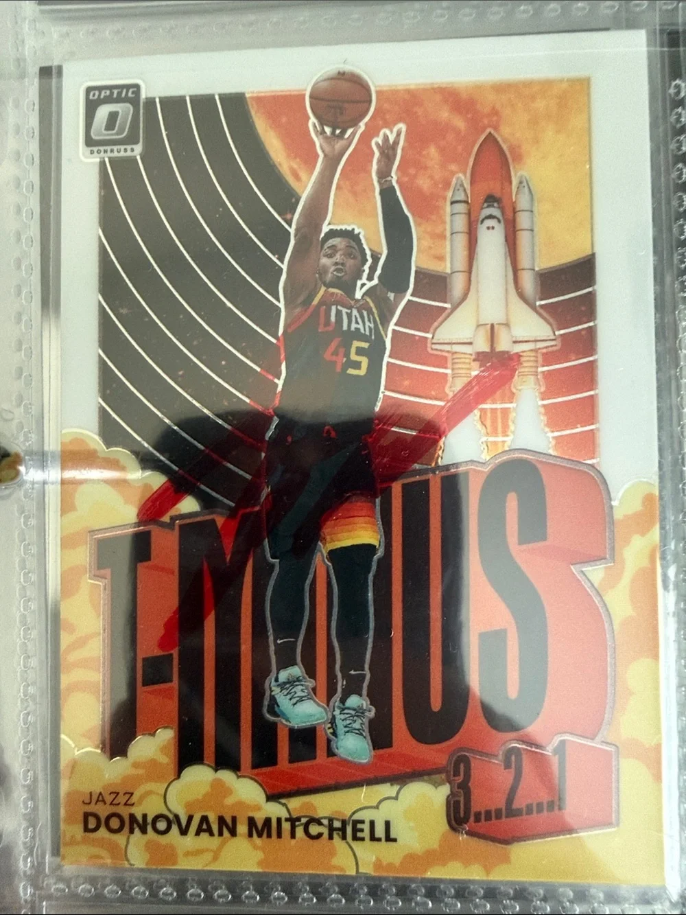 Donovan Mitchell Utah Jazz Collectible Basketball Card - Orange no coa